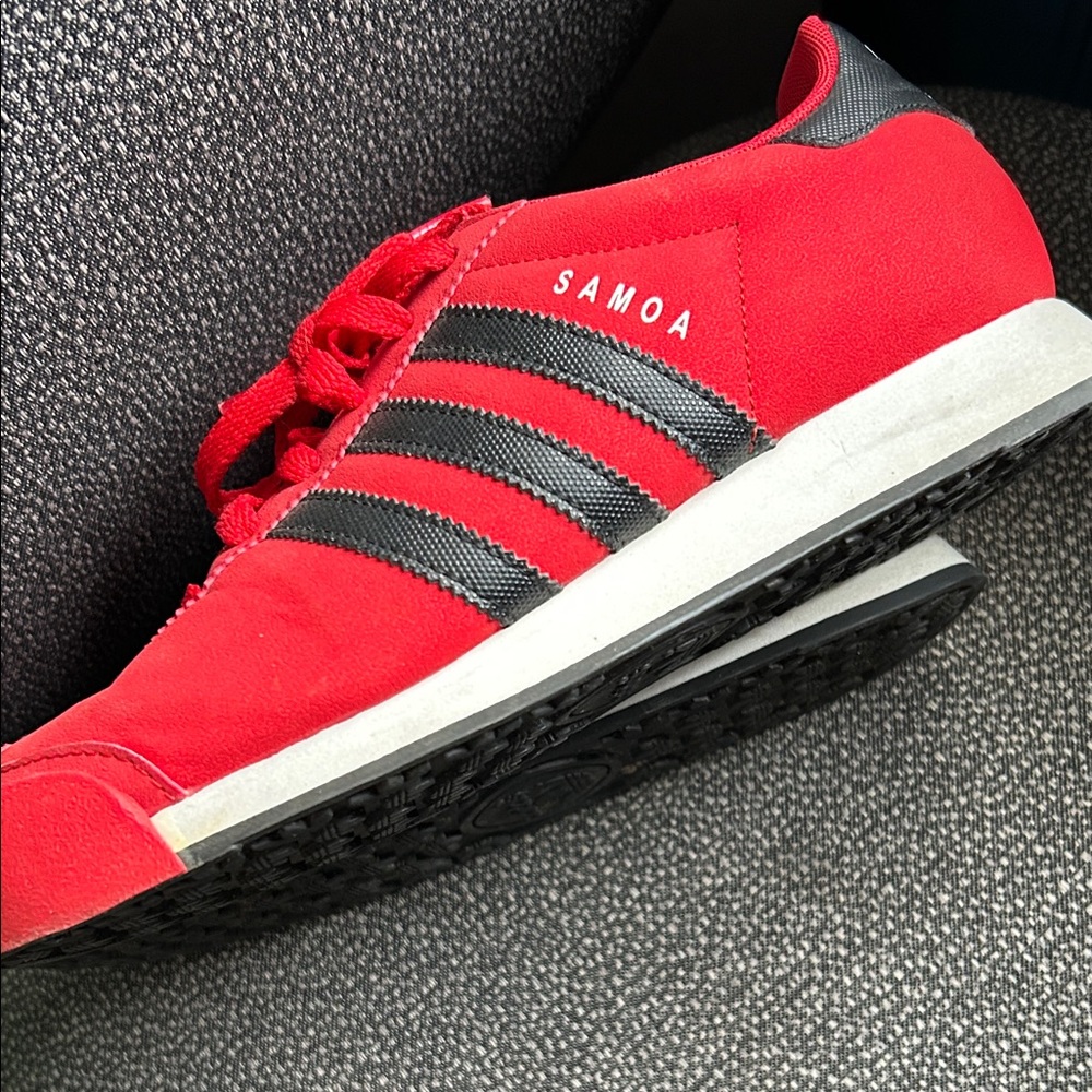 Adidas Samoa Red and Black Men's Sneakers